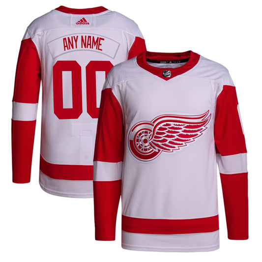 Detroit Red Wings adidas Away Primegreen Authentic Pro Custom Jersey - White