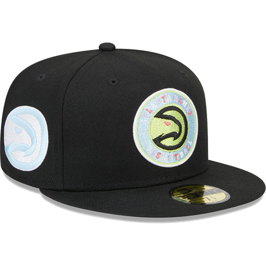 Atlanta Hawks New Era Color Pack 59FIFTY Fitted Hat - Black