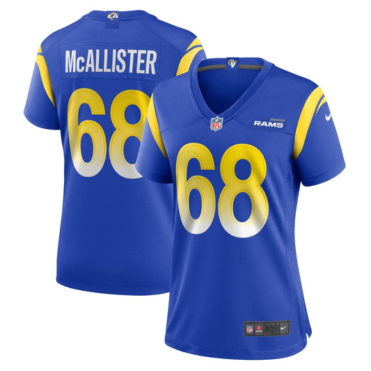 Women's Nike Mike McAllister Royal Los Angeles Rams Home Game Jersey