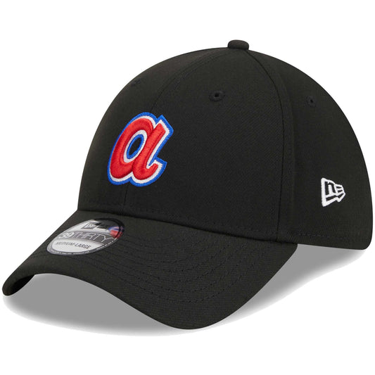 Atlanta Braves New Era Logo 39THIRTY Flex Hat - Black