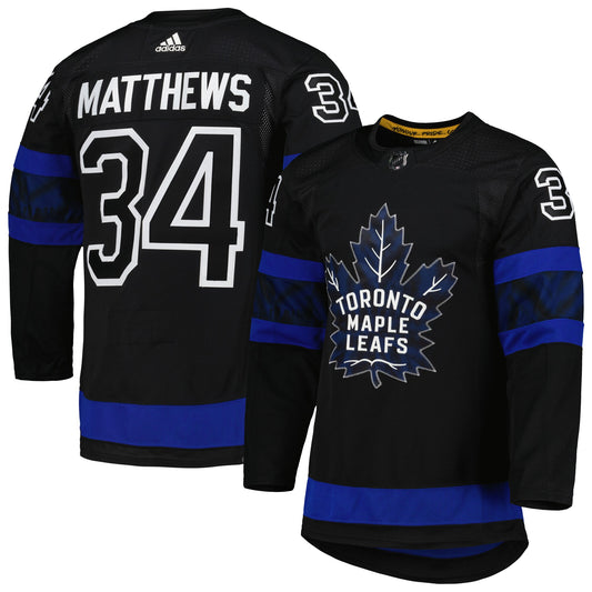 Auston Matthews Toronto Maple Leafs adidas Alternate Primegreen Authentic Pro Player Jersey - Black