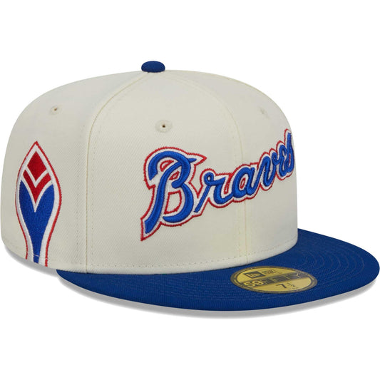 Atlanta Braves New Era Retro Jersey Script 59FIFTY Fitted Hat - White