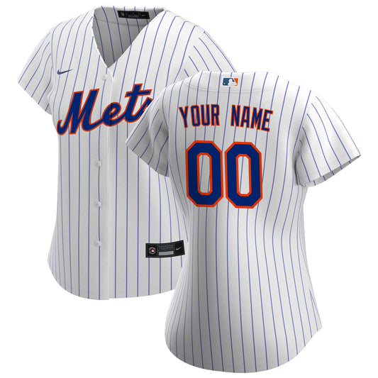 New York Mets Nike Women's Home Replica Custom Jersey - White